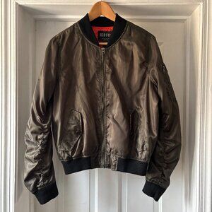 Red Fox Khaki Green Bomber Jacket Size L